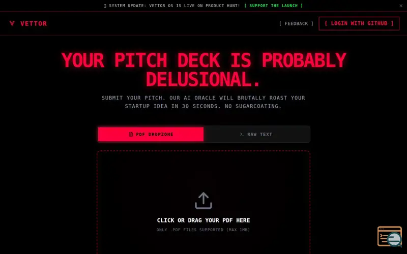 Screenshot of VETTOR OS // The Zero-Knowledge Founder Vault