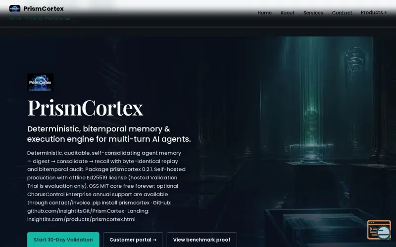 Screenshot of PrismCortex