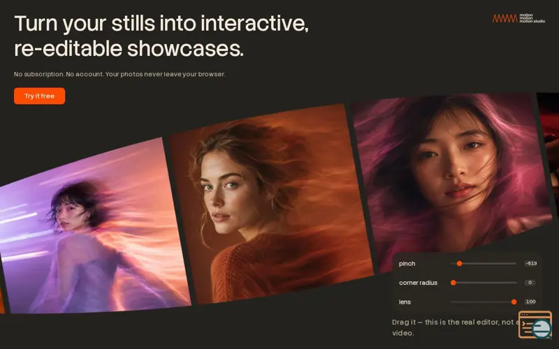 Screenshot of Motion Studio