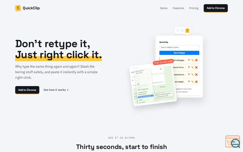 Screenshot of QuickClip