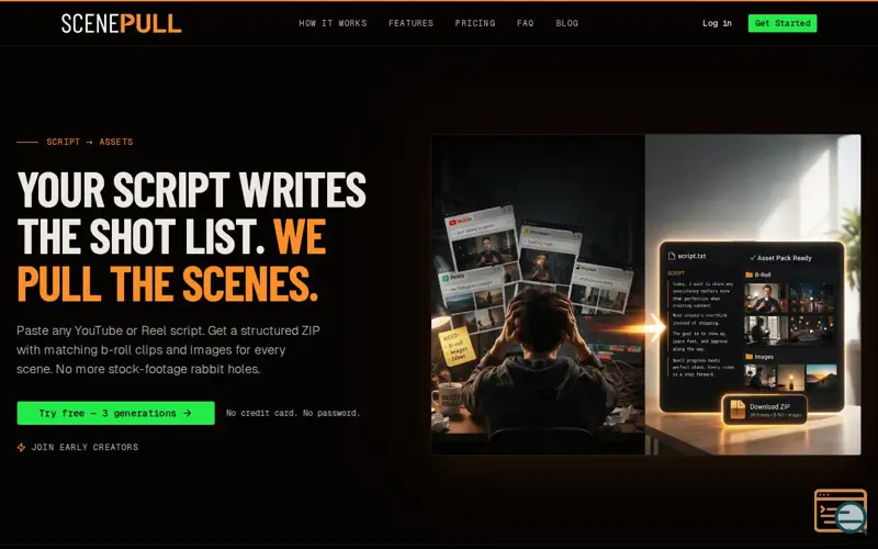 Screenshot of ScenePull