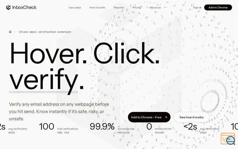 Screenshot of InboxCheck