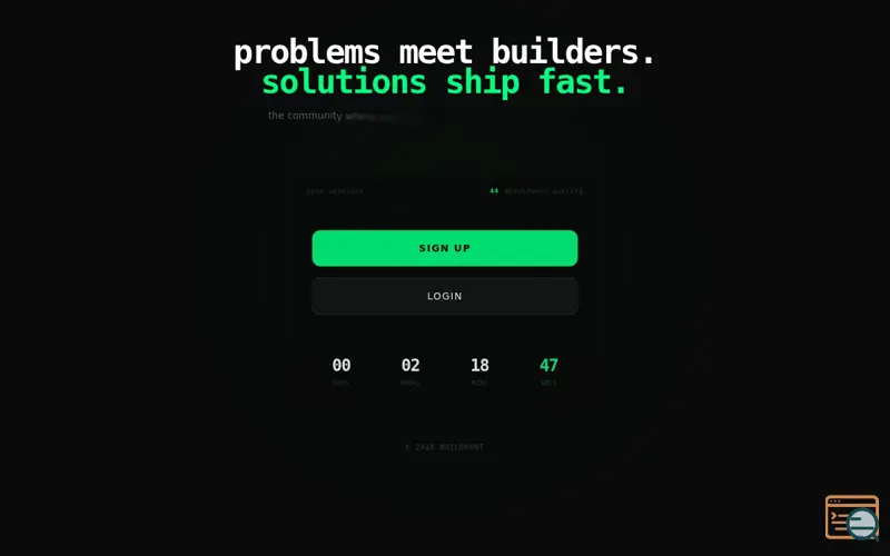 Screenshot of BuildHunt.dev - Idea Hunting
