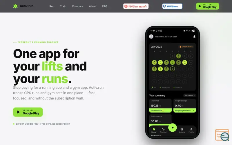 Screenshot of Activ.run