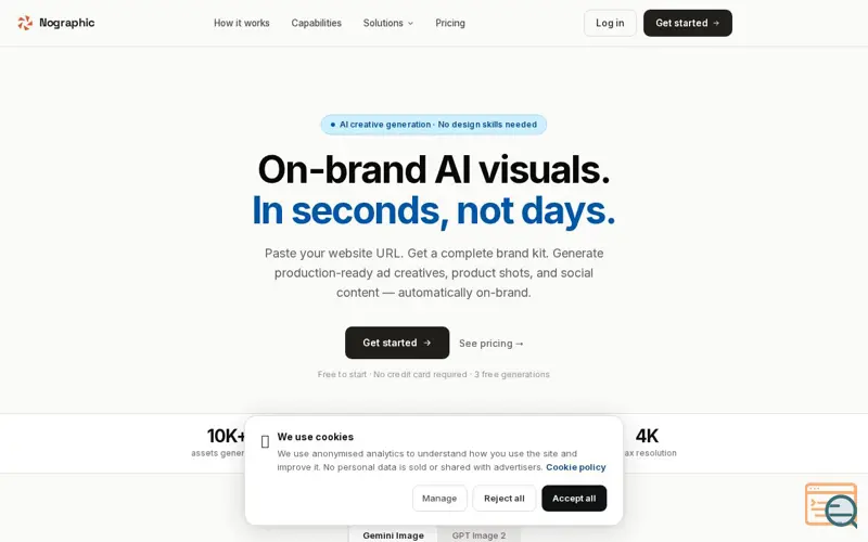 Screenshot of Nographic