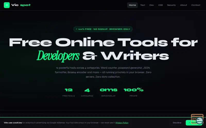 Screenshot of Vicspot