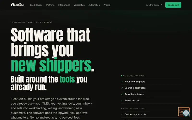 Screenshot of FleetGen