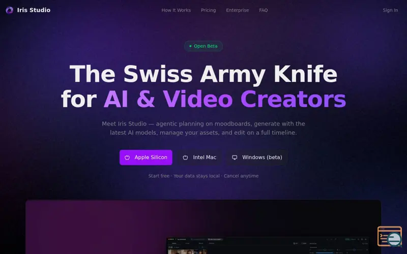 Screenshot of Iris Studio