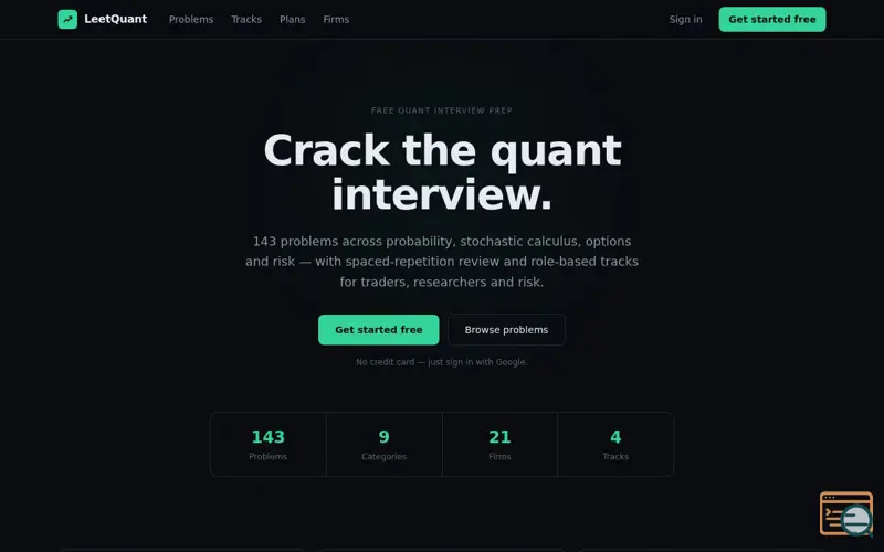 Screenshot of LeetQuant