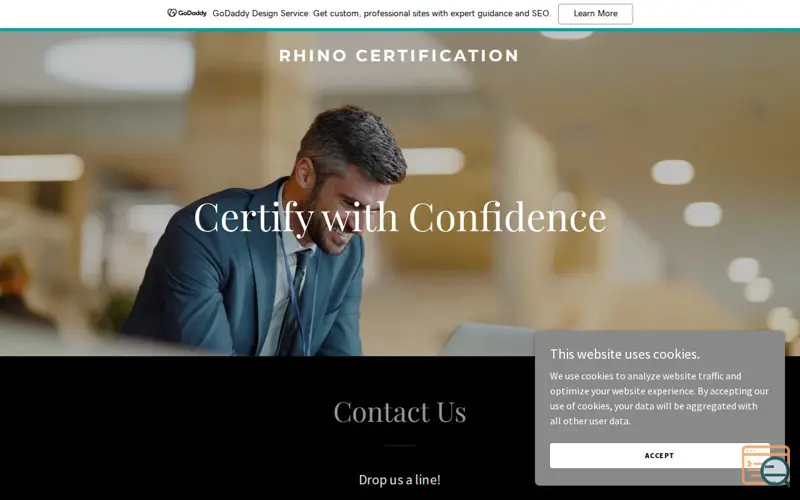 Screenshot of Rhino Certification, a launch using Re:amaze