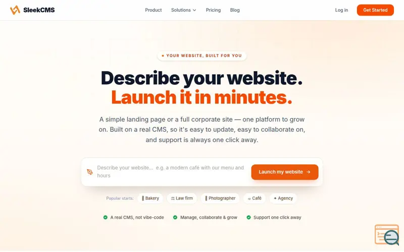 Screenshot of SleekCMS