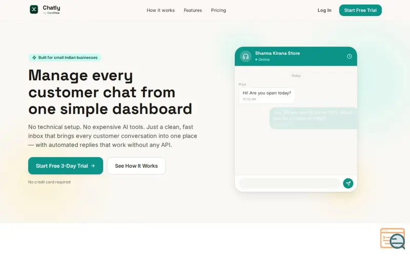 Screenshot of Chatly - Chat support for local businesses