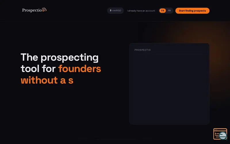 Screenshot of Prospectio, a launch using Polsia
