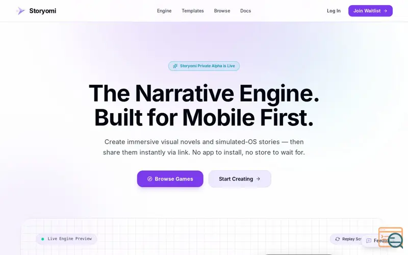 Screenshot of Storyomi