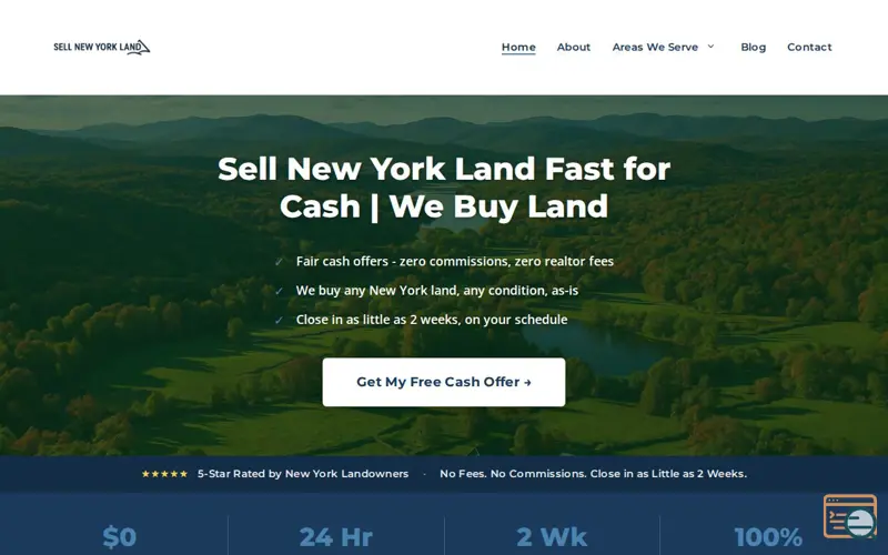 Screenshot of Sell New York Land