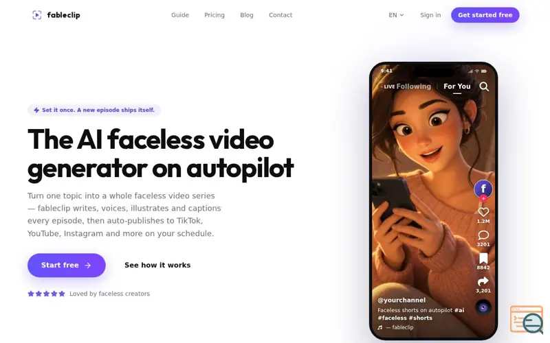 Screenshot of fableclip