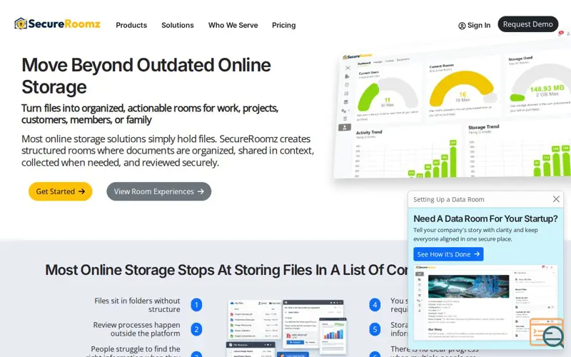 Screenshot of SecureRoomz