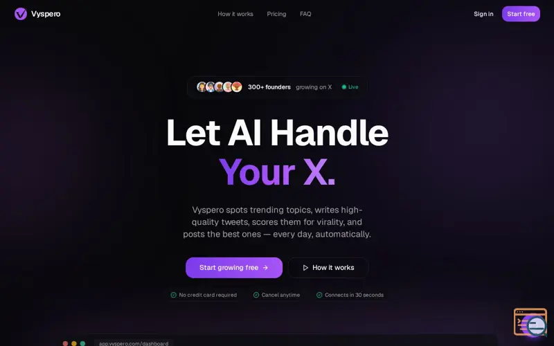 Screenshot of Vyspero