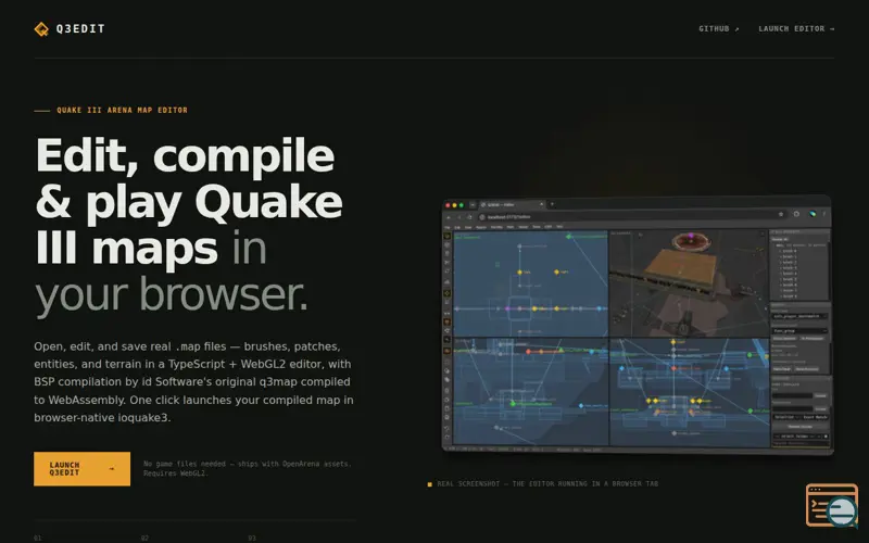 Screenshot of Q3Edit