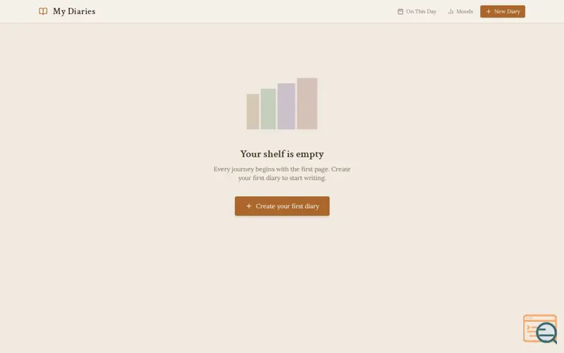 Screenshot of Digital Diary
