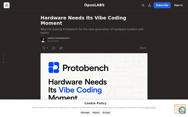 Screenshot of Opuslabs
