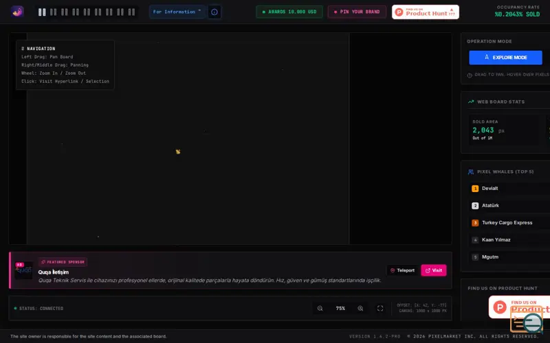 Screenshot of Pixel Market