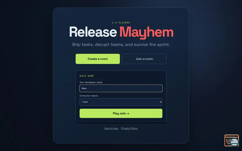 Screenshot of Release Mayhem