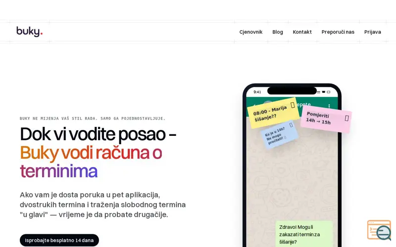 Screenshot of Buky