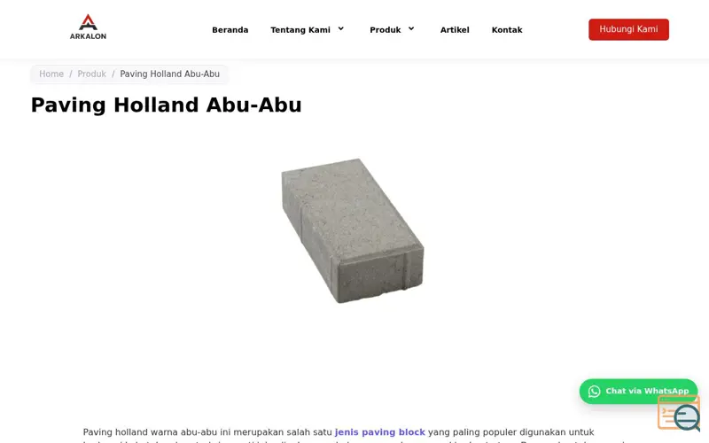 Screenshot of Paving Holland Tebal 6 Cm 