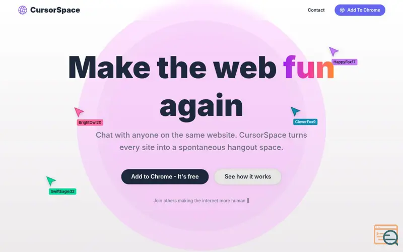 Screenshot of CursorSpace