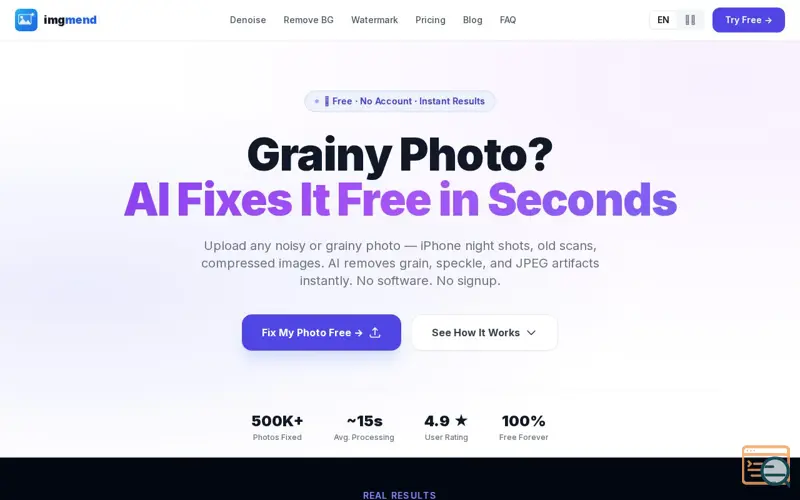 Screenshot of imgmend