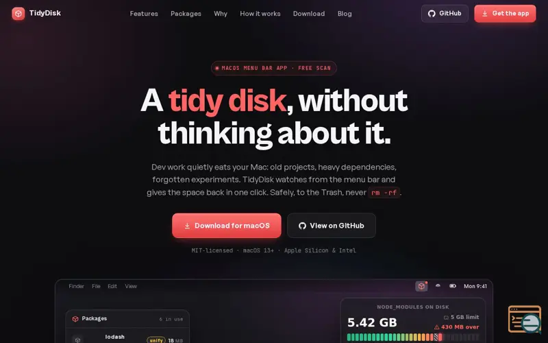 Screenshot of TidyDisk