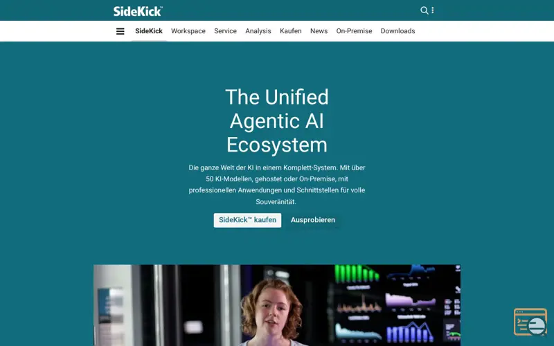 Screenshot of SideKick™ , a launch using Chayns