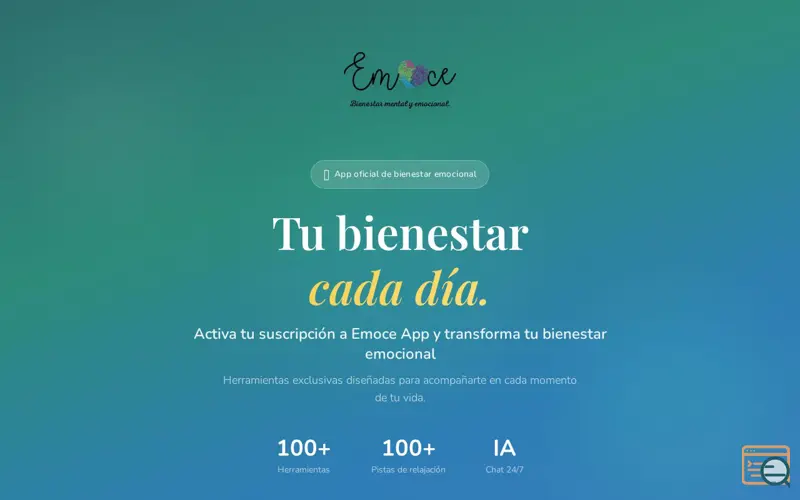 Screenshot of Emoce: Bienestar emocional.