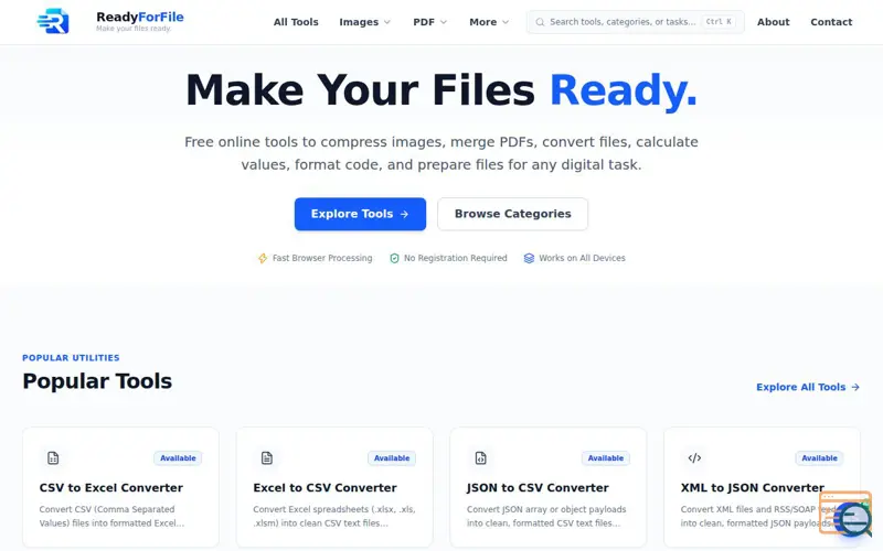 Screenshot of ReadyForFile