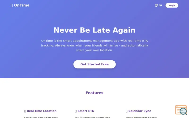 Screenshot of OnTime