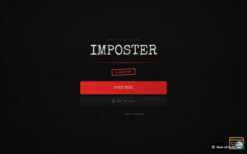 Screenshot of Imposter Game | Free browserbased