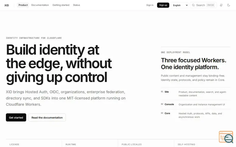 Screenshot of XID Identity Platform | XID, a launch using OpenSSF Best Practices Badge