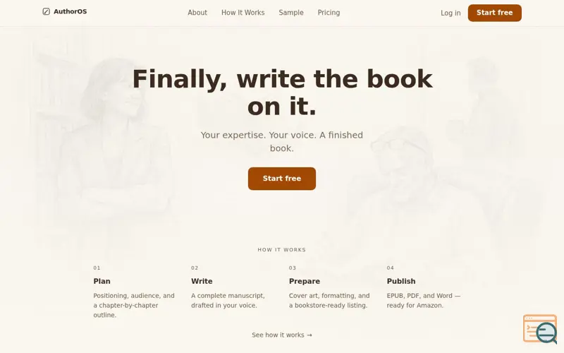 Screenshot of AuthorOS