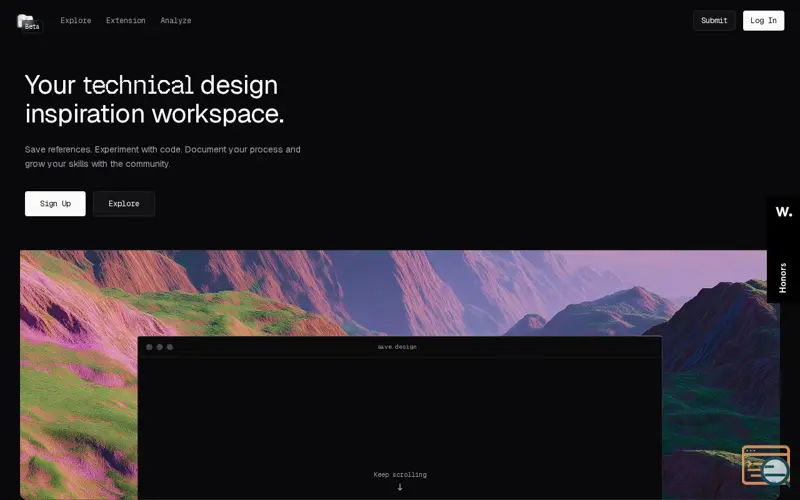 Screenshot of Save Design