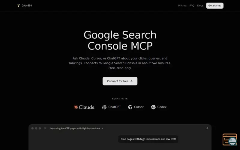 Screenshot of Google Search Console MCP