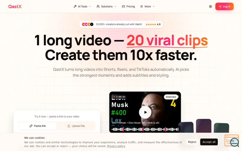 Screenshot of QastX