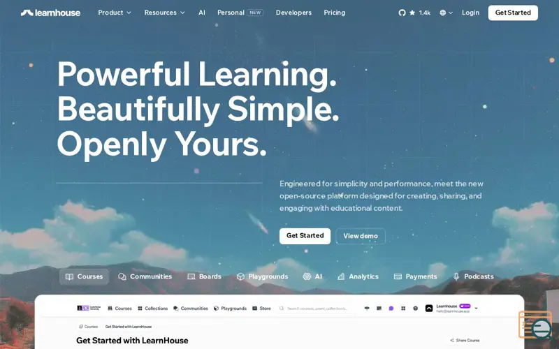 Screenshot of LearnHouse, a launch using Better Stack