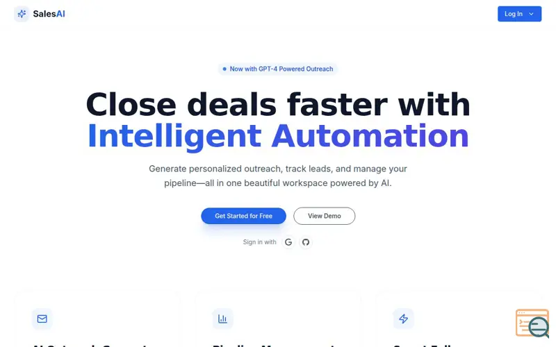 Screenshot of Sales AI
