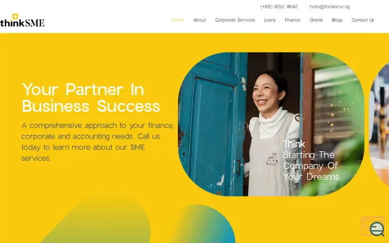 Screenshot of Think SME Pte Ltd