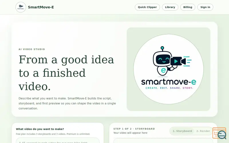 Screenshot of SmartMove-E
