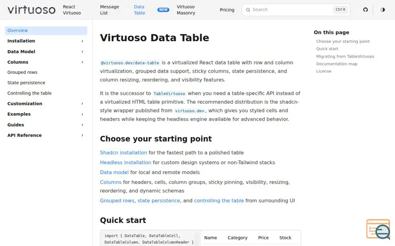 Screenshot of Virtuoso