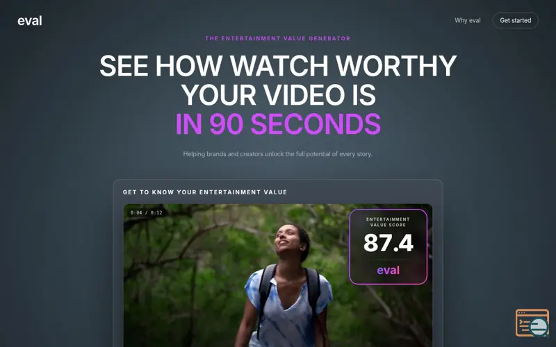 Screenshot of Entertainment Value Generator 