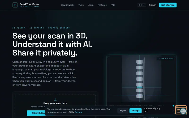Screenshot of Read Your Scan