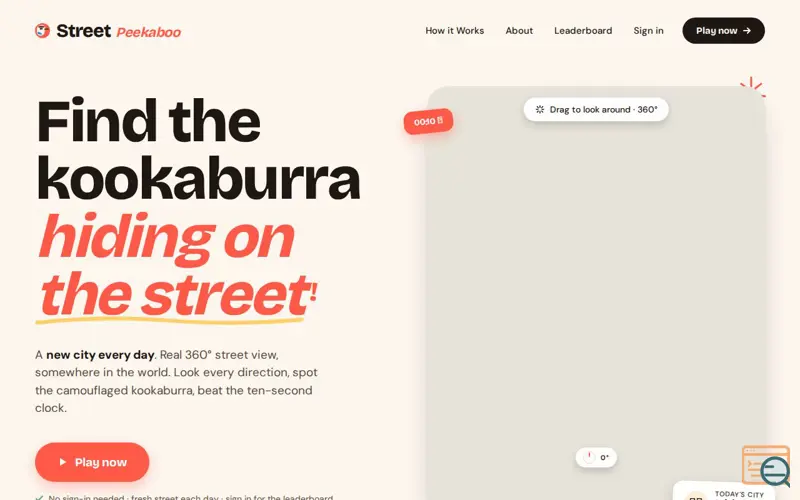 Screenshot of Street Peekaboo